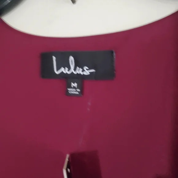 NWT Lulu's Plum My Whole Heart Wrap Dress Maxi Long Sleeve Sheer Size Medium - Picture 7 of 11